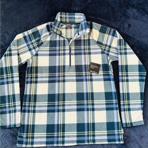 Eddie Bauer Blue and White Plaid Jacket